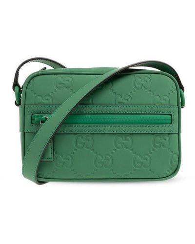 Gucci Monogrammed Shoulder Bag, - Green