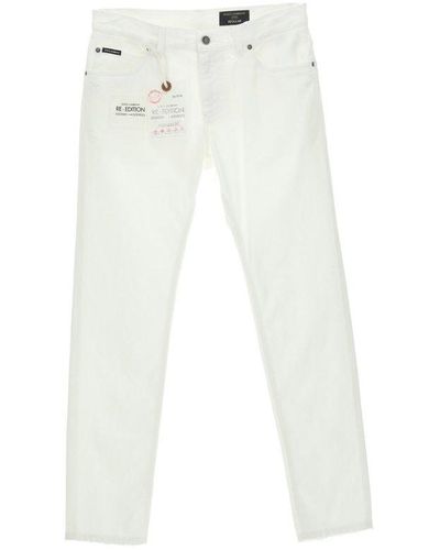 Dolce & Gabbana Logo Plaque Skinny Jeans - White