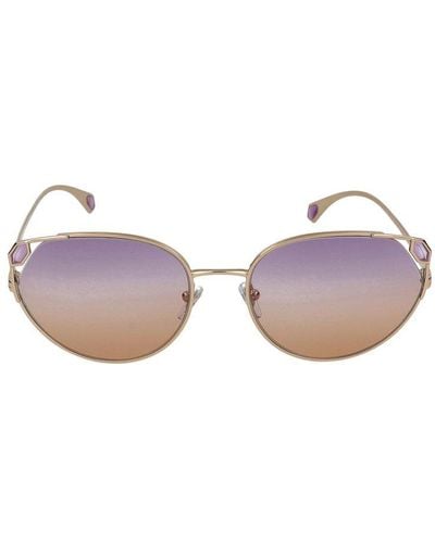 BVLGARI Oval Frame Sunglasses - Pink