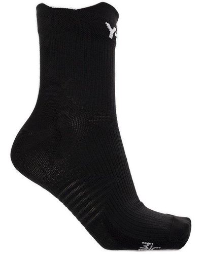 Y-3 Logo Intarsia Socks - Black