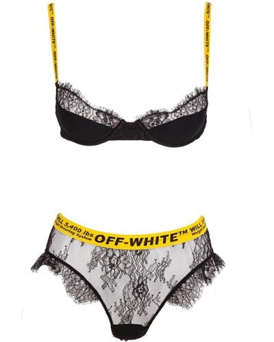 Off-White c/o Virgil Abloh Lace Underwear Set - Black