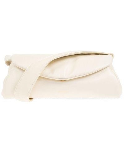 Jil Sander 'cannolo Small' Shoulder Bag, - Natural