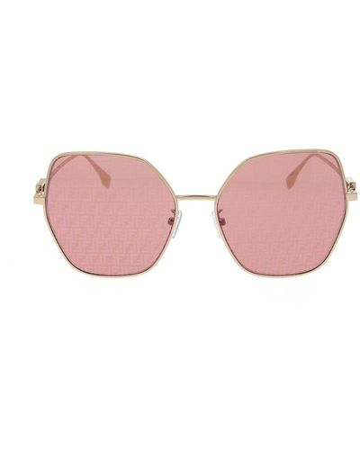 Fendi Butterfly Frame Sunglasses - Pink