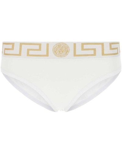 Versace Greca Logo Band Briefs - White