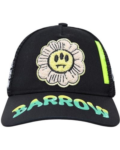Barrow Logo Patch Mesh Panelled Baseball Cap - Black