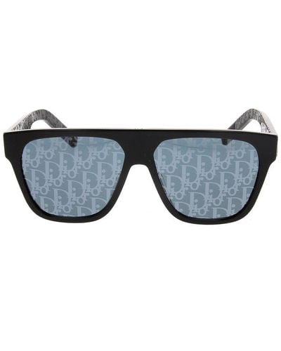 Dior Diorb23 S3i Rectangular Frame Sunglasses - Black