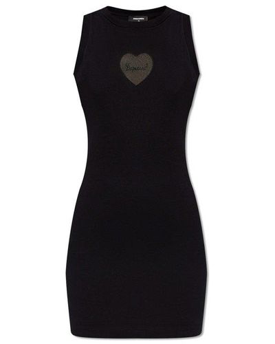 DSquared² Dress With Logo - Black