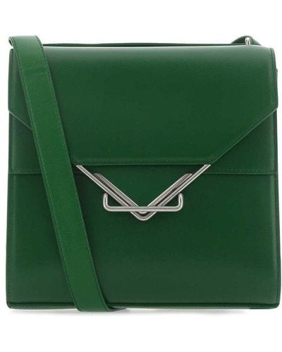 Bottega Veneta The Clip Shoulder Bag - Green