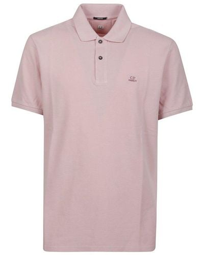 C.P. Company Short Sleeve 24/1 Piquet Polo Shirt - Pink