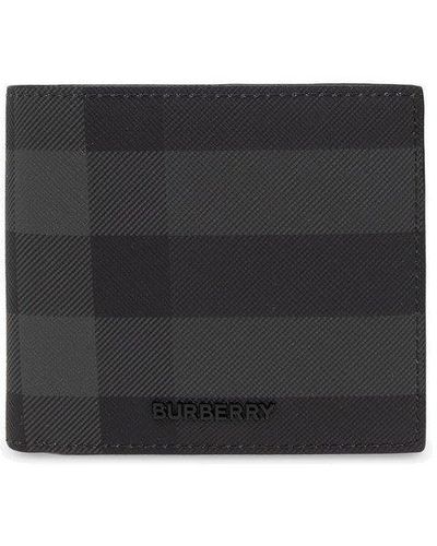 Burberry Bifold Wallet With Logo, - Black