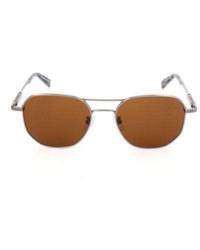 Zegna Aviator Frame Sunglasses - Brown