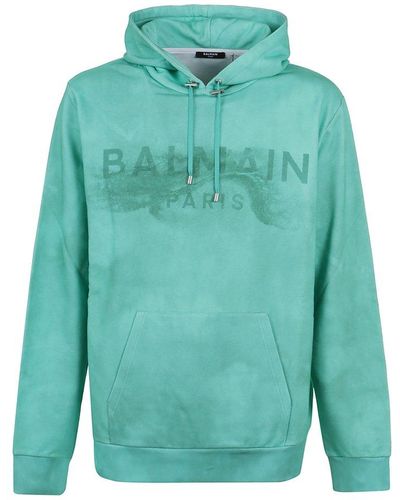 Balmain Desert Printed Hoodie - Green