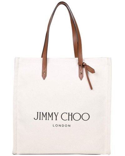 Jimmy Choo Logo Tote Bag - Natural