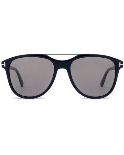 Tom Ford Damian Round Frame Sunglasses - Gray