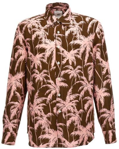 PT Torino Palm Tree-printed Buttoned Shirt - Multicolour