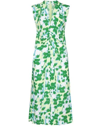 Diane von Furstenberg All-over Patterned V-neck Dress - Green