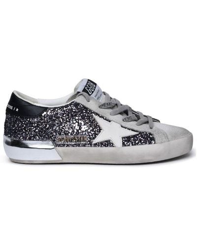 Golden Goose Baskets Superstar Glittered Low-top Sneakers - White
