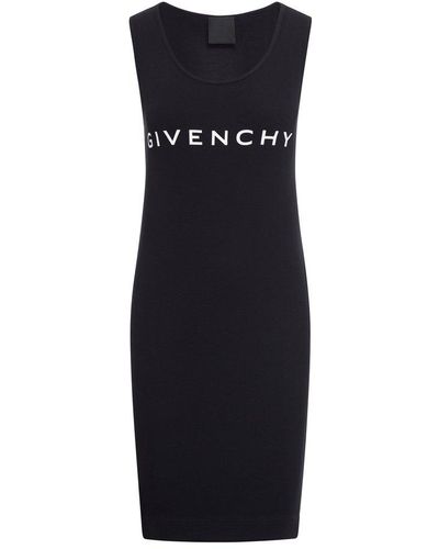 Givenchy Logo Printed Tank Dress - Black