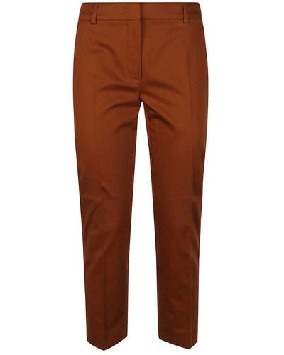 Max Mara Tapered Cropped Trousers - Brown