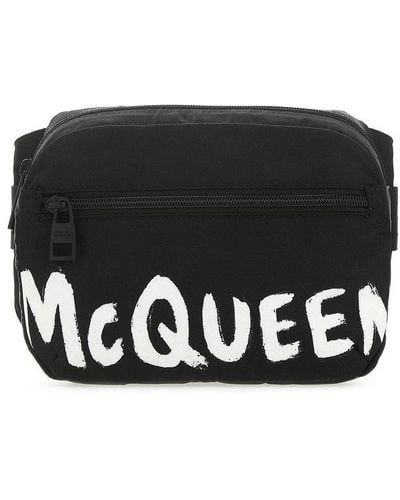Alexander McQueen Black Nylon Belt Bag