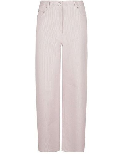 REMAIN Birger Christensen Cocoon Striped Trousers - White