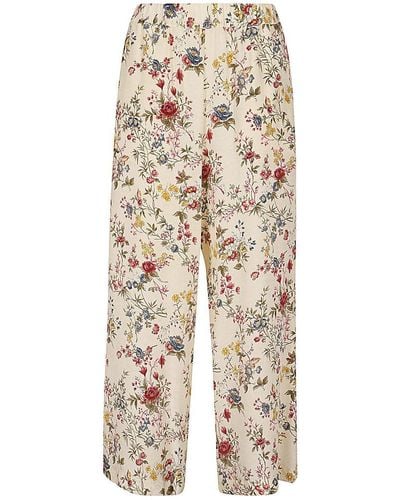Weekend by Maxmara All-over Printed Wide Leg Trousers - Natural