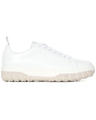 Thom Browne Court Lace-up Sneakers - White