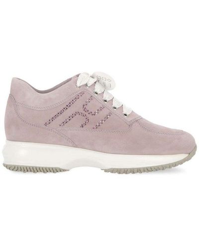 Hogan Low-top Lace-up Sneakers - Pink