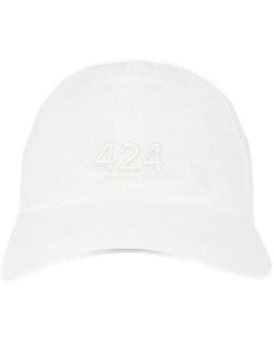 424 Logo-embroidered Curved Peak Baseball Cap - White