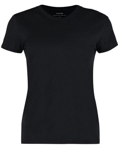 Vince Slim-fit Crewneck T-shirt - Black