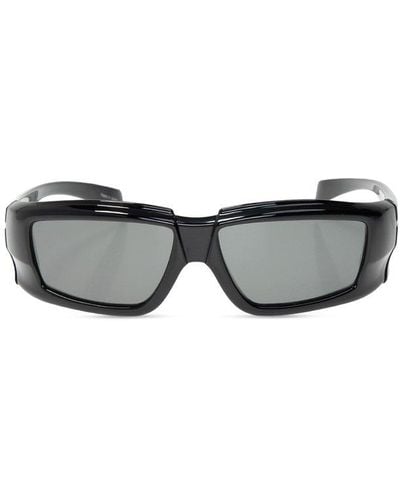 Rick Owens Rectangular Frame Sunglasses - Black