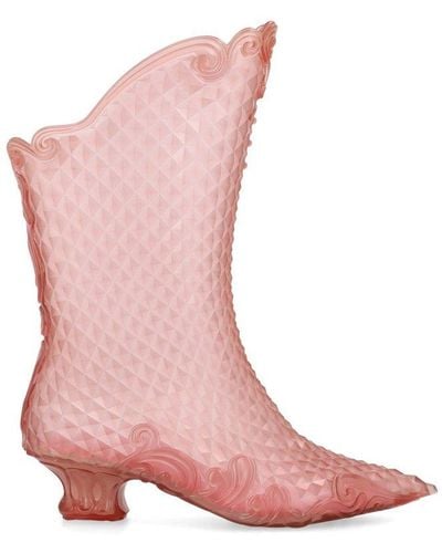 Y. Project Melissa Court Pointed-toe Boots - Pink