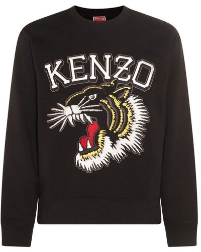 KENZO Tiger Embroidered Crewneck Sweatshirt - Black