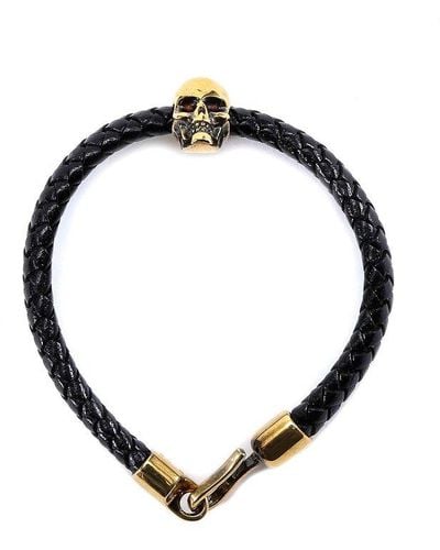 Alexander McQueen Skull Embellished Bracelet - Metallic