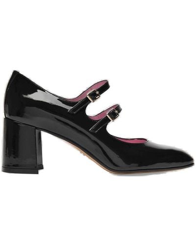 CAREL PARIS Alice Adjustable Double-strap Court Shoes - Black