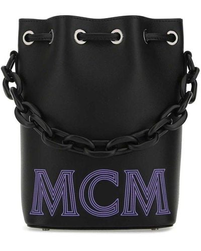 MCM Chain-link Detailed Tote Bag - Black