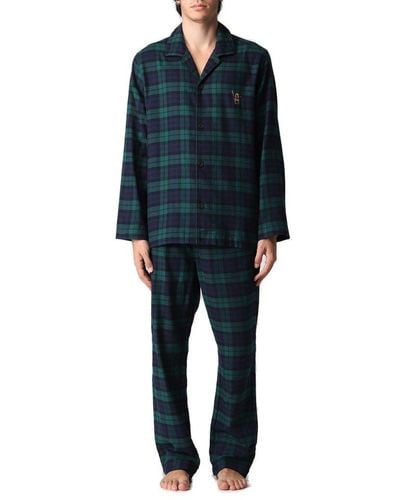 Polo Ralph Lauren Plaid Pyjama Set - Blue