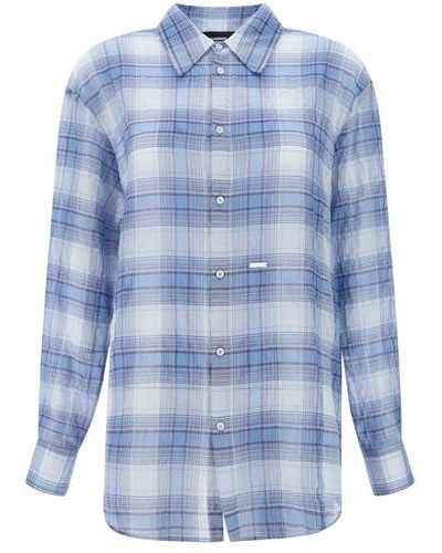 DSquared² Checked Button-up Shirt - Blue