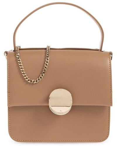 Chloé Penelope Foldover Top Handle Bag - White