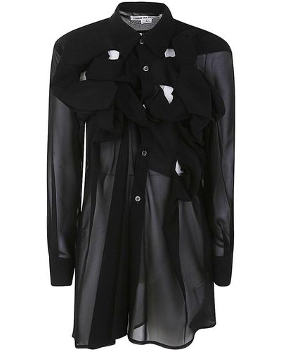 Comme des Garçons Ruffled-detail Dress - Black