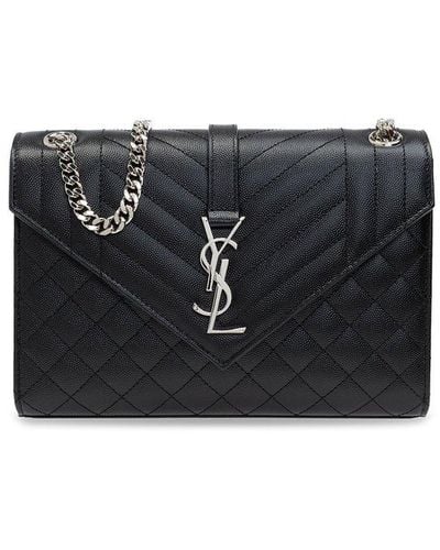Saint Laurent Envelope Shoulder Bag - Black