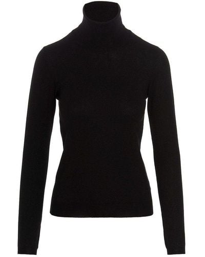 Brunello Cucinelli Turtleneck Long-sleeved Sweater - Black