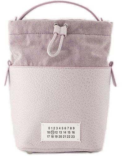 Maison Margiela 5ac Drawstring Small Bucket Bag - Purple