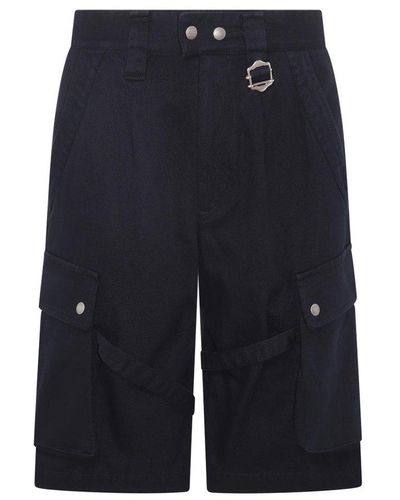 Isabel Marant Strap-detailed Cargo Shorts - Blue