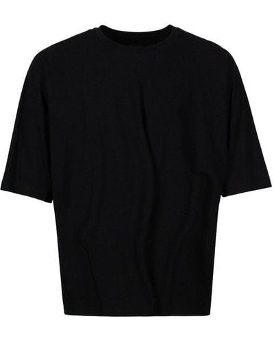 Homme Plissé Issey Miyake Short Sleeved Crewneck T-shirt - Black