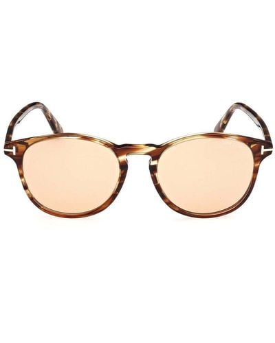 Tom Ford Round Frame Sunglasses - Natural