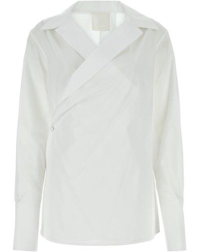 Givenchy Wrapped Poplin Shirt - White
