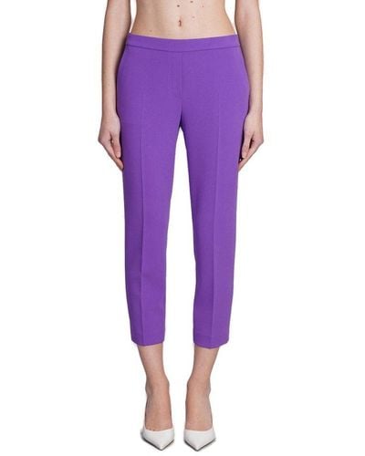 Theory Treeca Pull-on Tailored Trousers - Purple