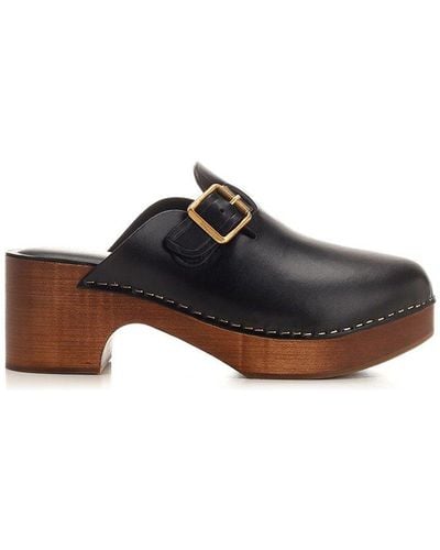 Golden Goose Buckled Slip-on Mules - Black