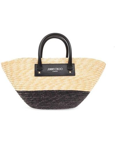 Jimmy Choo ‘Beach Basket Small’ Shopper Bag - Natural